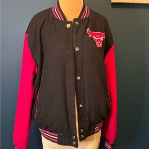 NBA Chicago Bulls Reversible Pink JH designs Jacket 2xl